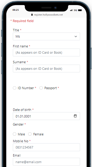 A cell phone with a checkout form on the screen

