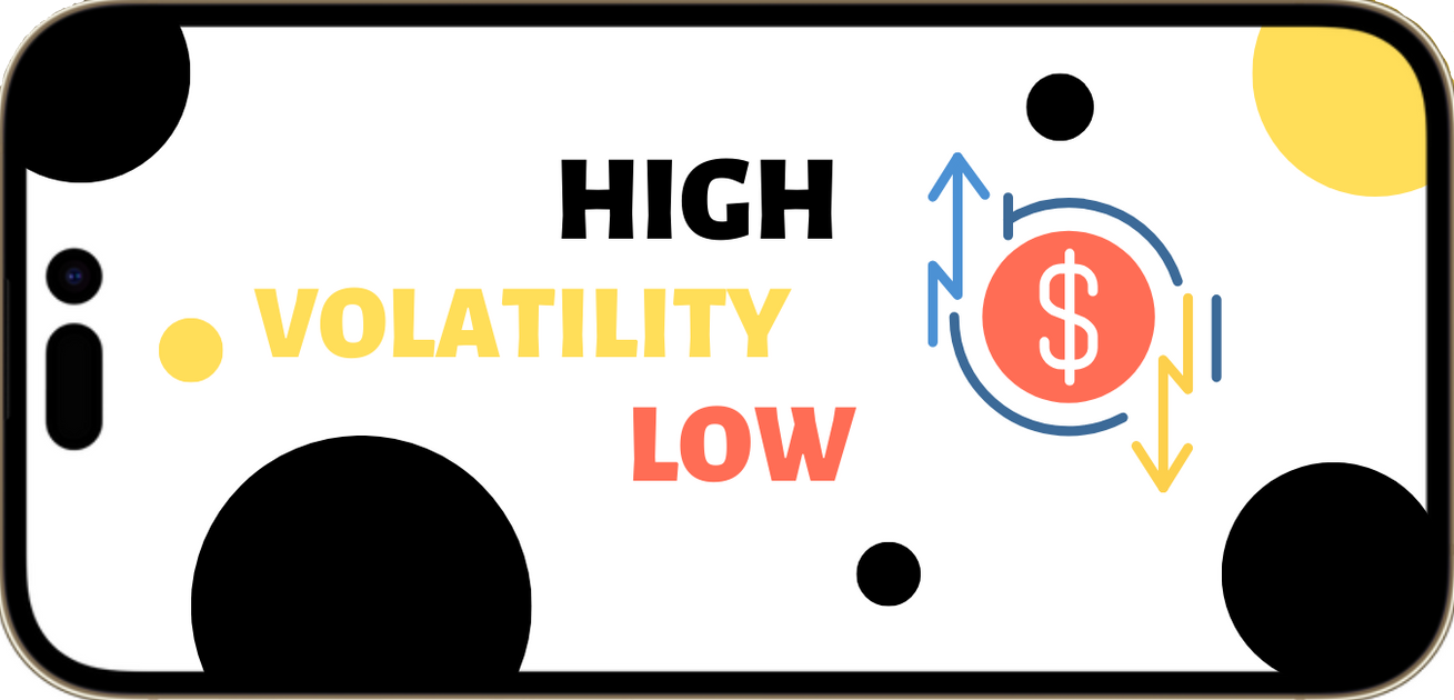 A sign that says high volatity low

